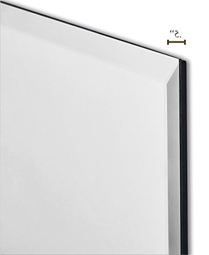 Best And Newest Large Simple Rectangular Streamlined 1 Inch Beveled Wall Mirror Regarding Bevel Edge Rectangular Wall Mirrors (View 6 of 15)