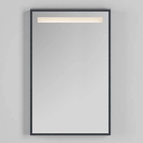 Best And Newest Matte Black Metal Rectangular Wall Mirrors Inside Wall Mount Mirror In Wooden Or Metal Frame With Led Light Behind Sand (View 6 of 15)