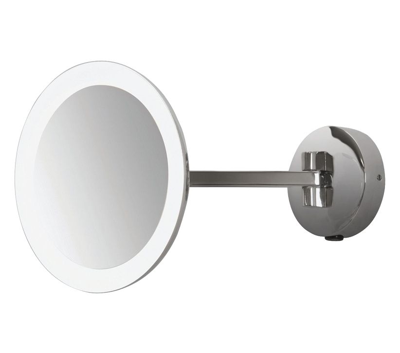 Best And Newest Polished Chrome Tilt Wall Mirrors With Astro Mascali Round Led Bathroom Mirror Wall Light, Polished Chrome (View 15 of 15)
