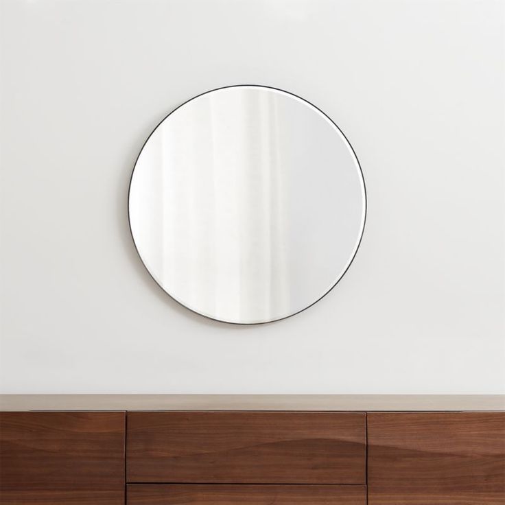 Black Openwork Round Metal Wall Mirrors Intended For Newest Edge Black Round 30" Wall Mirror + Reviews (View 12 of 15)