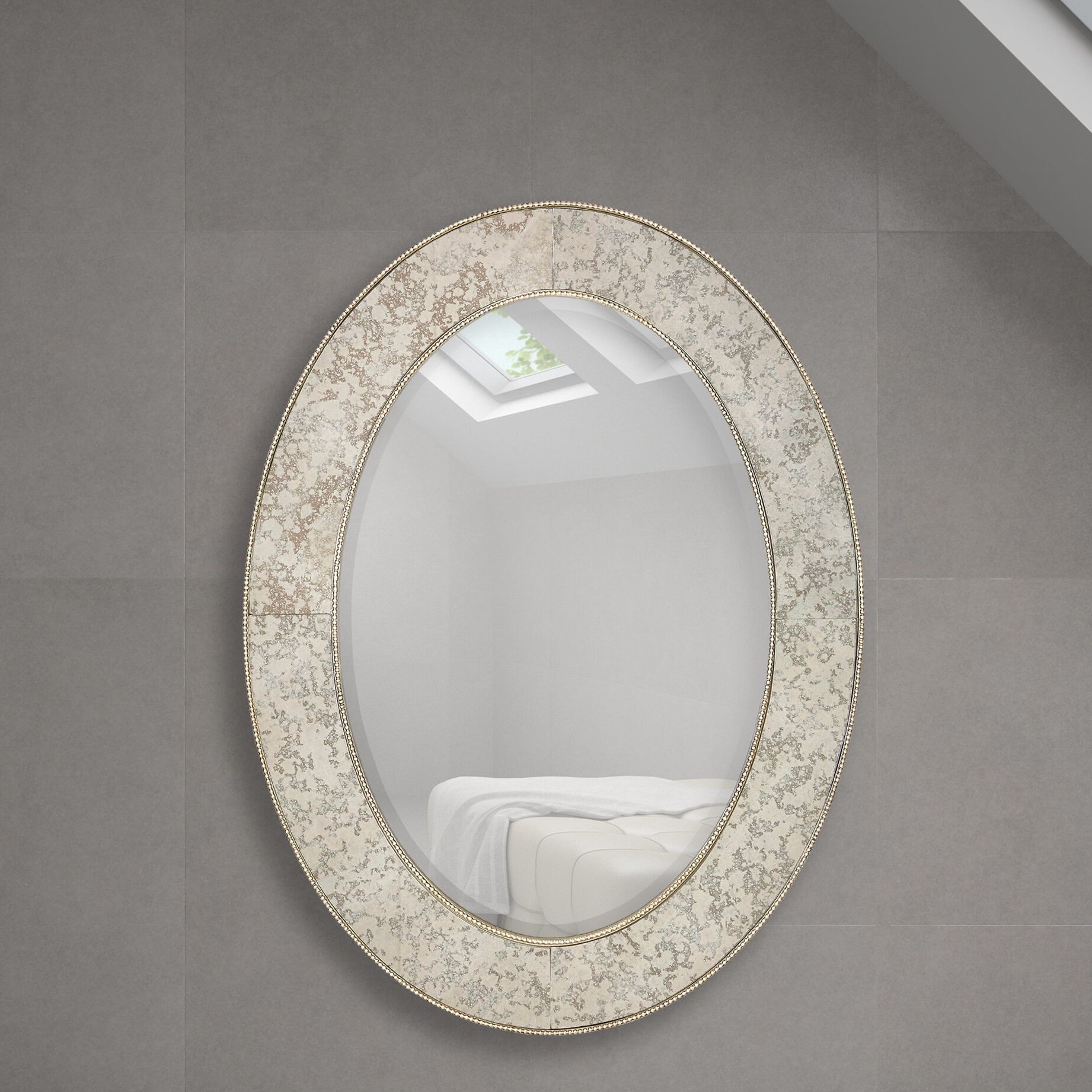 Black Oval Cut Wall Mirrors Within Favorite Majestic Mirror Classy Oval Shape Framed Beveled Glass Wall Mirror (View 4 of 15)