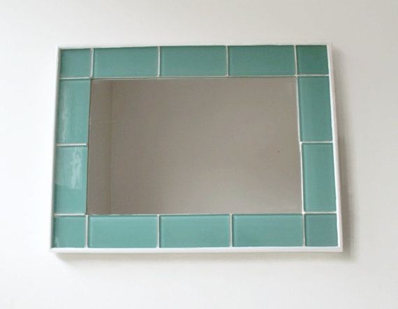 Blue Green Wall Mirrors Pertaining To Popular Mint Green Glass Mirror 16 X 12 Bathroom Mirror (View 12 of 15)