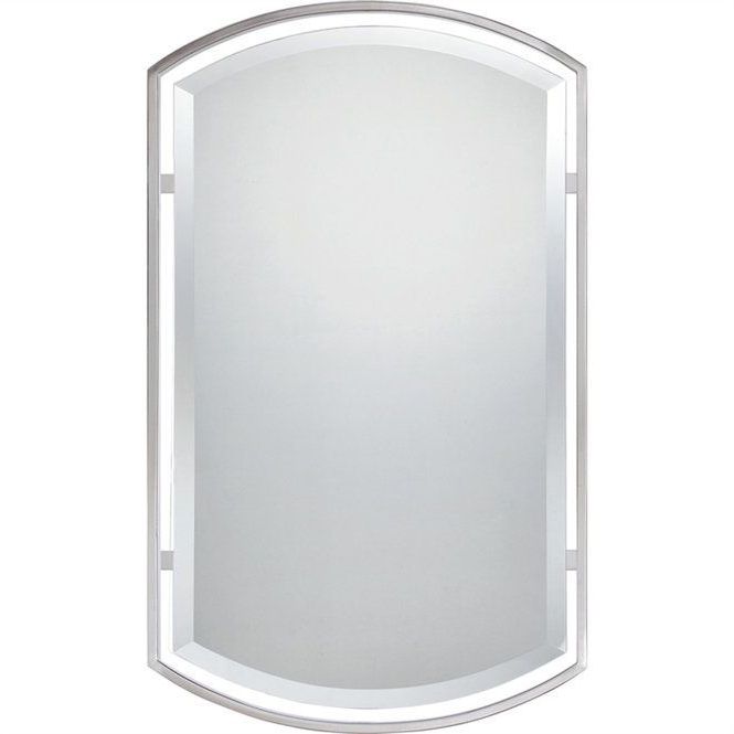 Brushed Nickel Mirror For Most Recently Released Polished Nickel Rectangular Wall Mirrors (View 7 of 15)