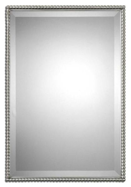 Brushed Nickel Mirror Intended For Widely Used Polished Nickel Rectangular Wall Mirrors (View 11 of 15)