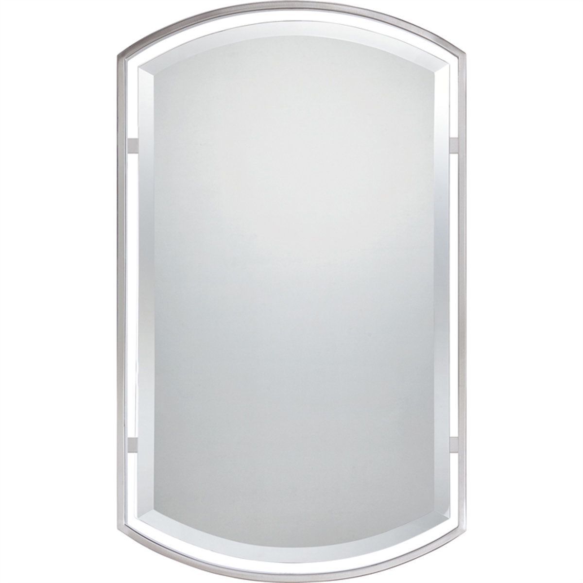 Brushed Nickel Rectangular Wall Mirrors With 2020 Floating Frame Rounded Rectangular Mirror In  (View 12 of 15)