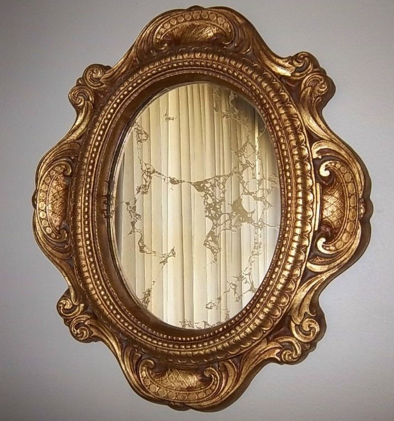 Butterfly Gold Leaf Wall Mirrors For Best And Newest Plaster Ornate Gold Leaf Mirror (View 6 of 15)