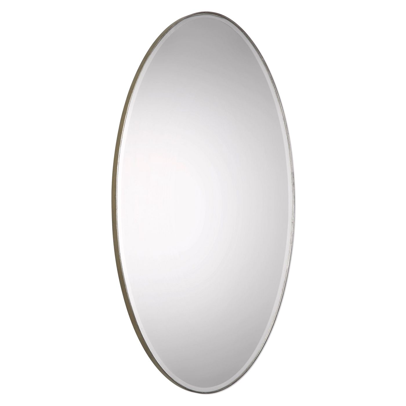 Chic Petra Large Oval Wall Mirror With Iron Frame In Silver Leaf Finish With Regard To 2019 Iron Frame Handcrafted Wall Mirrors (View 14 of 15)