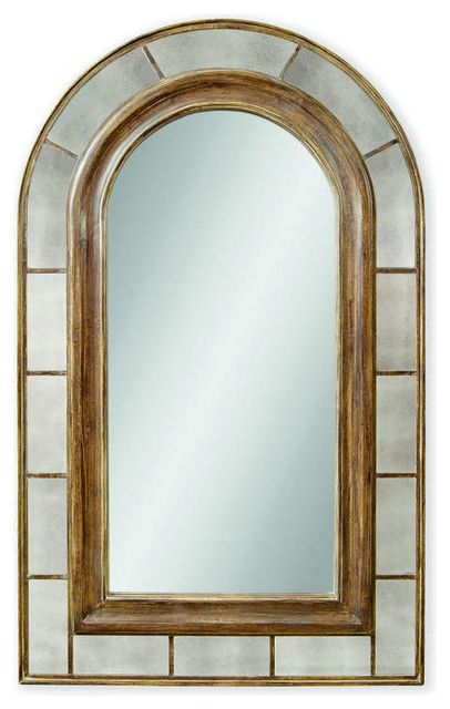 Clark Rustic Bronze Old World Pu Arched Leaner Mirror – Transitional Within Newest Bronze Arch Top Wall Mirrors (View 2 of 15)