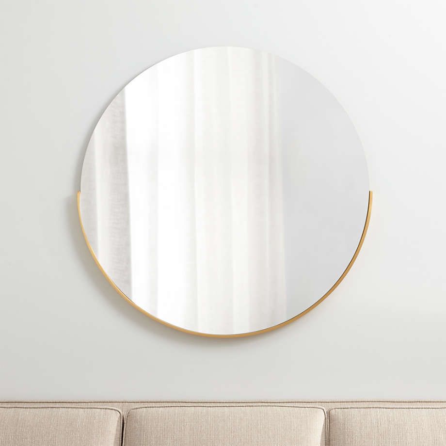 Crate And Barrel For Well Liked Round Metal Luxe Gold Wall Mirrors (View 10 of 15)