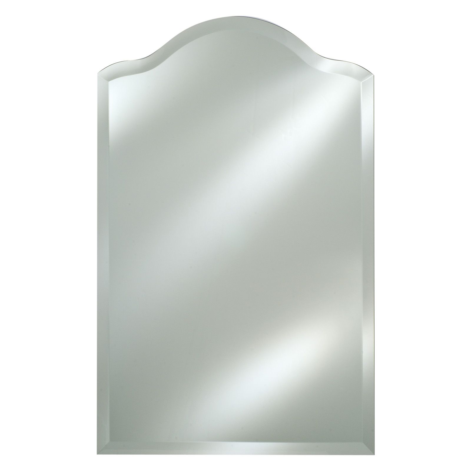 Crown Arch Frameless Beveled Wall Mirrors In Newest Radiance Frameless Decorative Arch Vanity / Wall Mirror – Mirrors At (View 7 of 15)