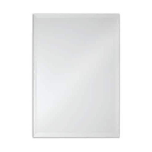 Current Better Bevel 20 In Clear Rectangular Frameless Bathroom Mirror In The Within Double Crown Frameless Beveled Wall Mirrors (View 14 of 15)