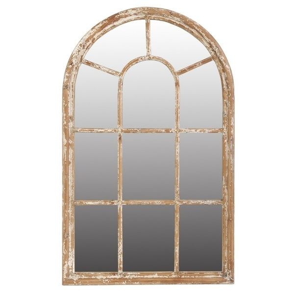 Current Shop Arched Wooden Framed Mirror, Large, Brown – Overstock – 21658492 With Arch Oversized Wall Mirrors (View 4 of 15)