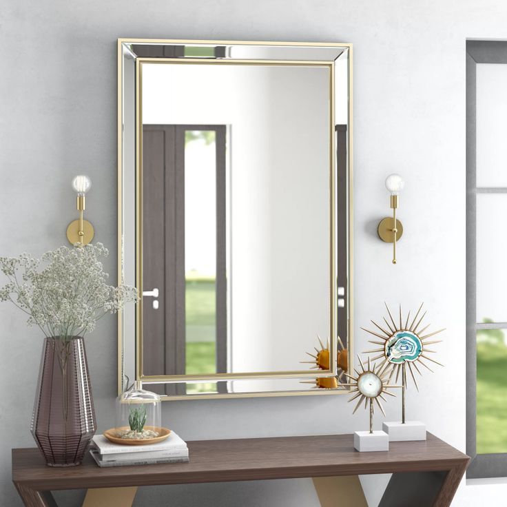 Cut Corner Frameless Beveled Wall Mirrors With Regard To Best And Newest Chul Rectangle Glam Beveled Accent Mirror (View 11 of 15)