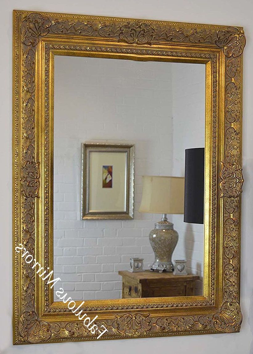 Decorative Antique Gold Wall Mirror – Full Range Of Sizes And Frame Colours Within Well Liked Antique Gold Scallop Wall Mirrors (View 14 of 15)