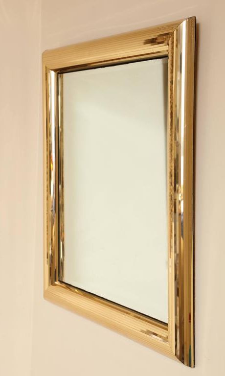 Disco Ball Gold Square Mirror Frame At 1stdibs Regarding 2019 Gold Square Oversized Wall Mirrors (View 2 of 15)