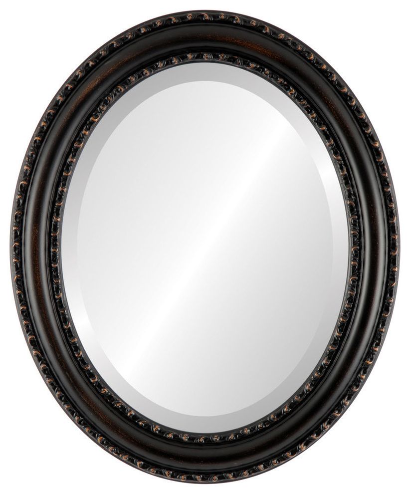 Dorset Framed Oval Mirror In Rubbed Bronze – Traditional – Wall Mirrors In Popular Bronze Wall Mirrors (View 4 of 15)