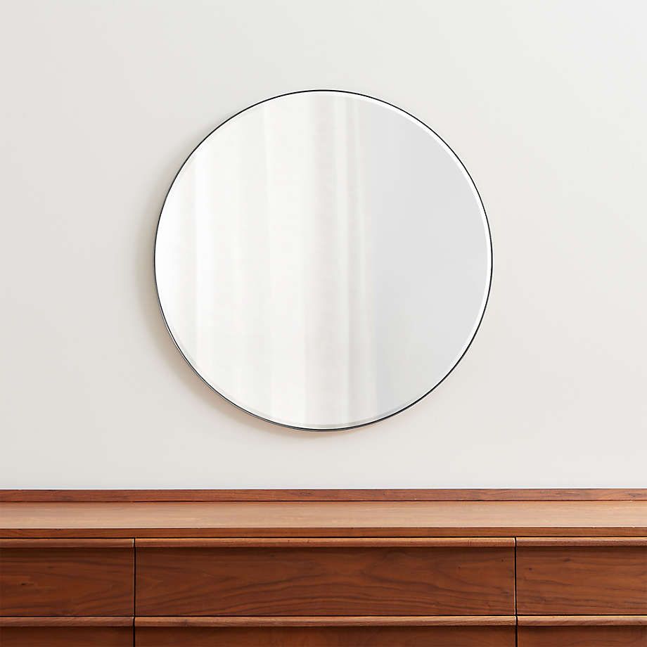 Edge Silver Round 30" Wall Mirror + Reviews (View 7 of 15)
