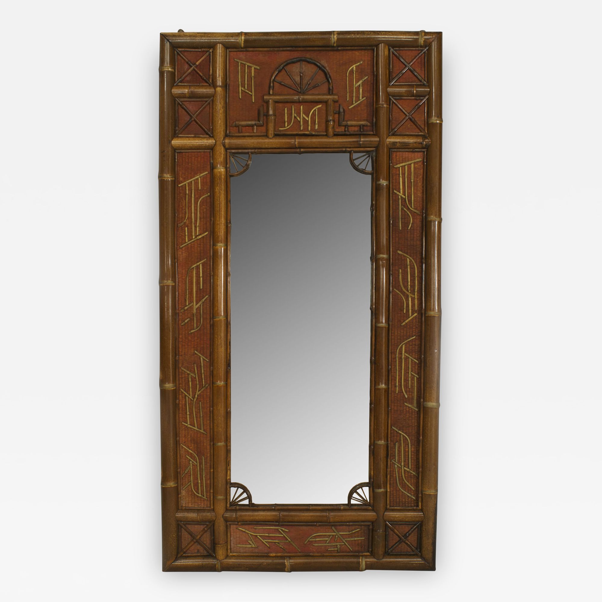 English Victorian Bamboo Large Rectangular Wall Mirror (with Images Pertaining To Latest Rectangular Bamboo Wall Mirrors (View 2 of 15)