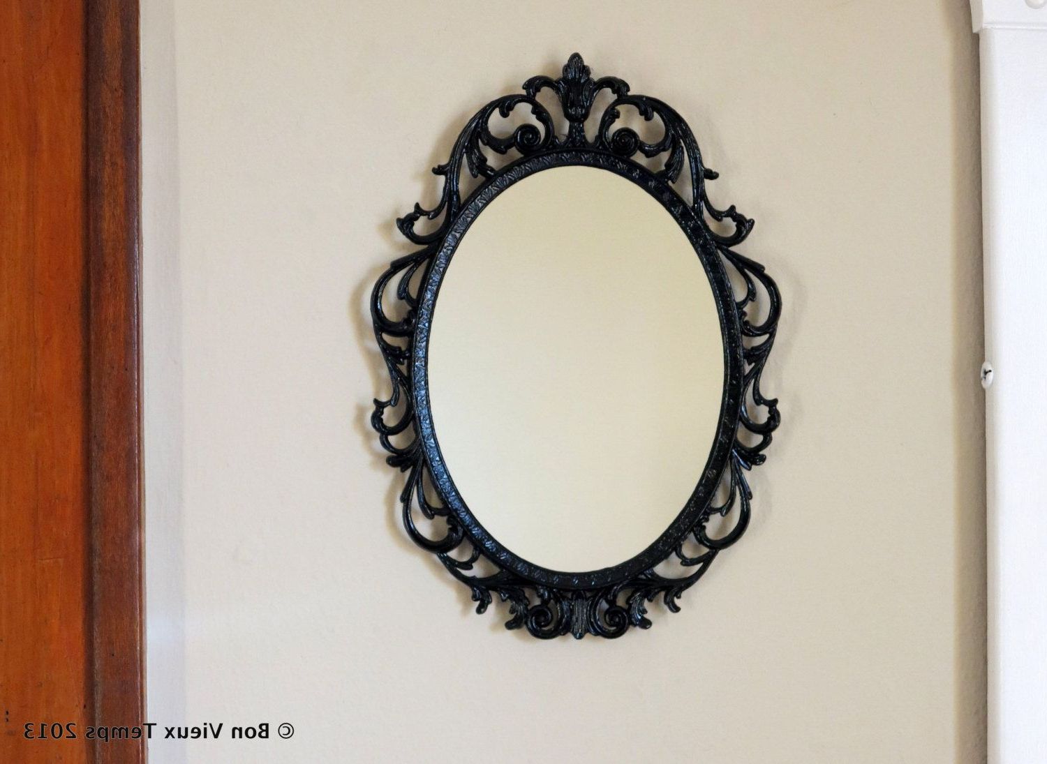 Etsy For Midnight Black Round Wall Mirrors (View 11 of 15)