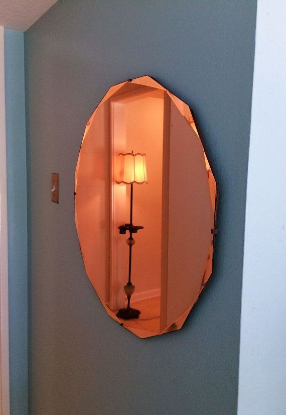 Etsy Inside Frameless Round Beveled Wall Mirrors (View 14 of 15)
