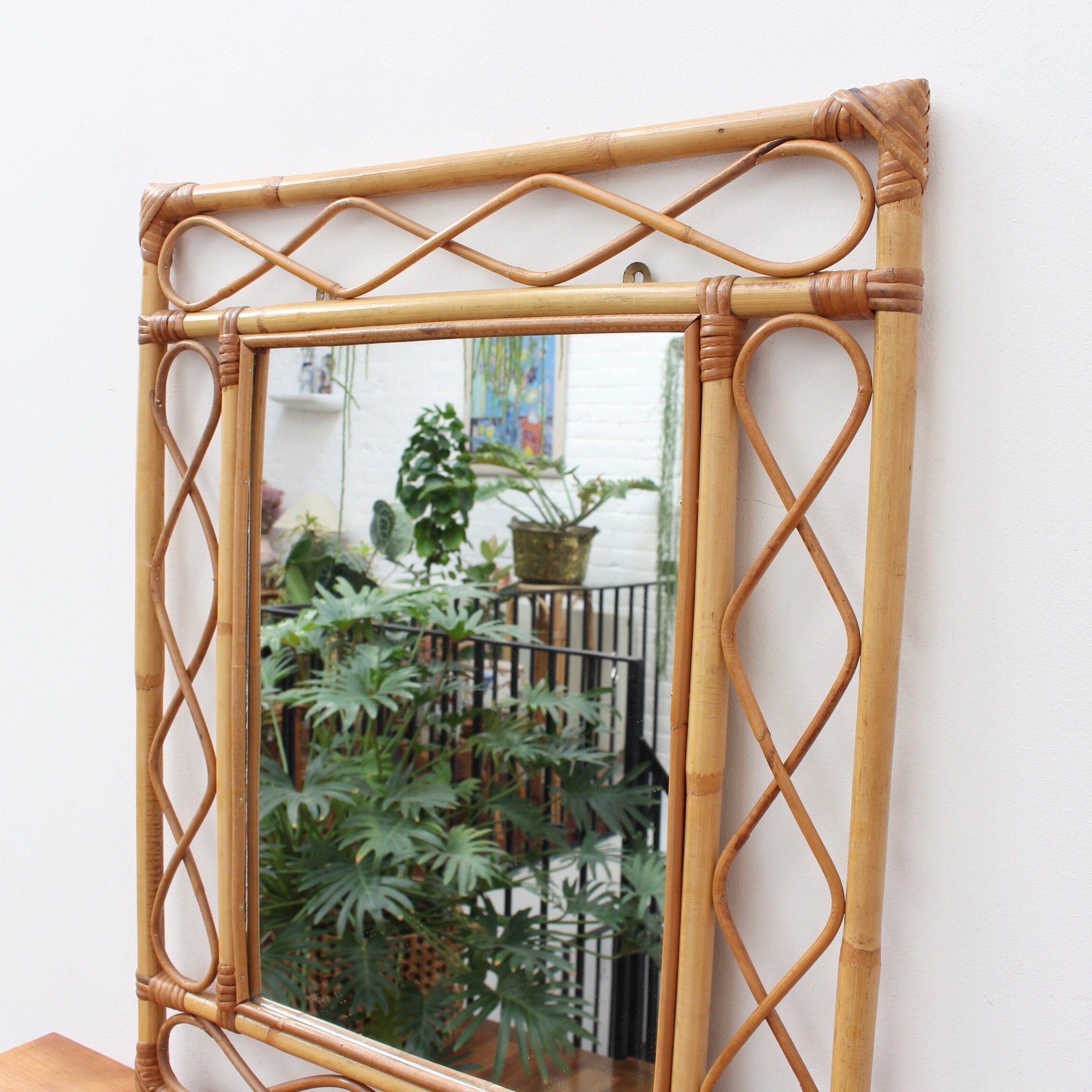 Etsy Pertaining To Popular Rectangular Bamboo Wall Mirrors (View 15 of 15)
