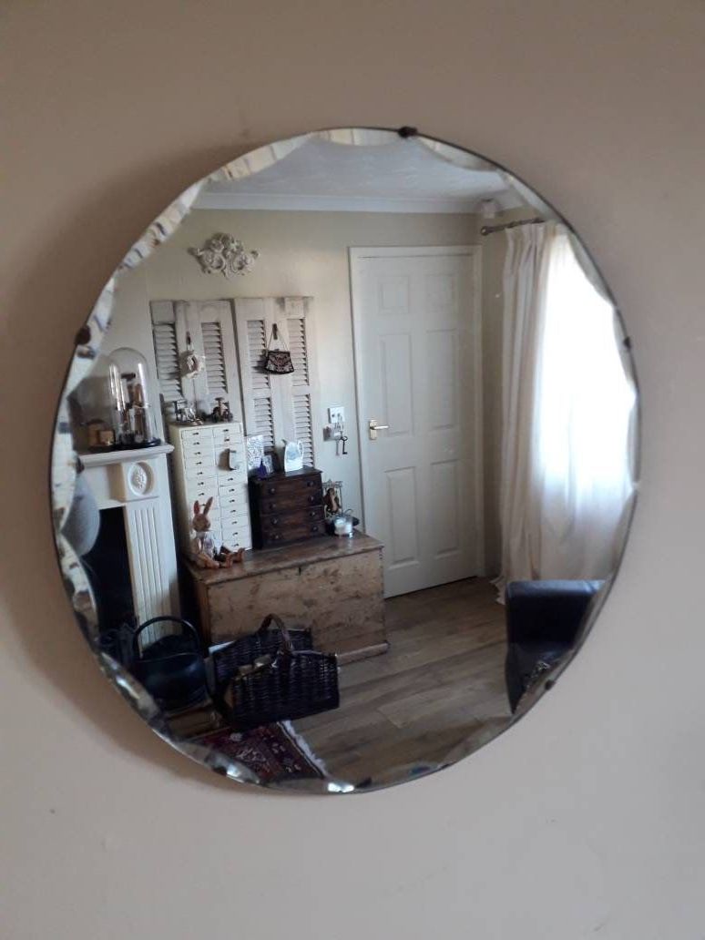 Etsy With Current Scalloped Round Wall Mirrors (View 5 of 15)