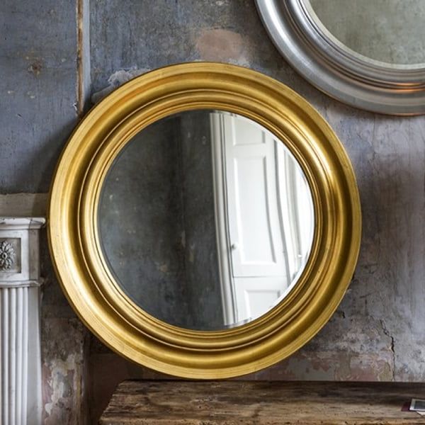 Famous Gold Rounded Edge Mirrors Pertaining To Eclipse Classic Gold Round Wall Mirror From Curiosity Interiors (View 6 of 15)