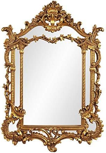 Famous New Howard Elliott Arlington Baroque Hanging Wall Mirror, Ornate Arched Inside Gold Arch Top Wall Mirrors (View 15 of 15)