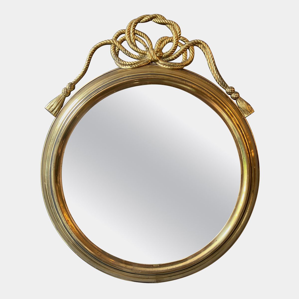 Fashionable French Brass Circular Mirror (View 14 of 15)