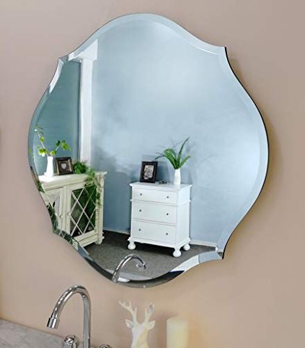 Fashionable Polygonal Scalloped Frameless Wall Mirrors Intended For Mirror Trend 28 Inches Gentle Scalloped Frameless Beveled Mirrors For (View 6 of 15)