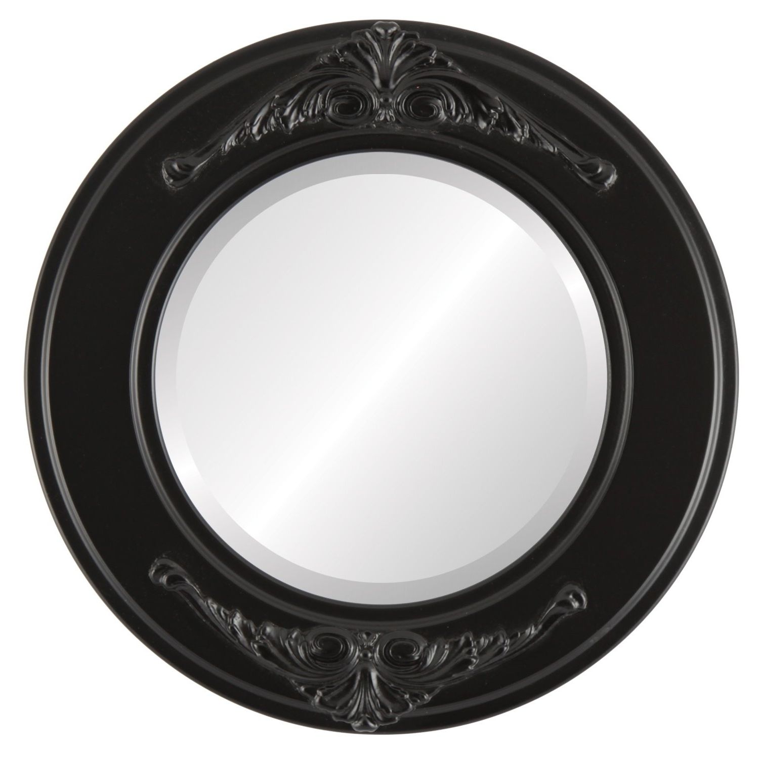 Fashionable Ramino Framed Round Mirror In Matte Black (19x19) In  (View 12 of 15)