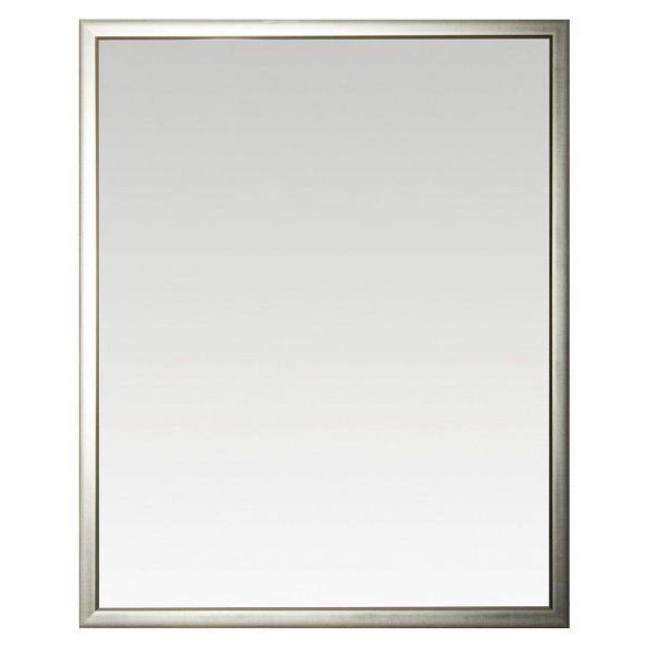 Fashionable Silver Beveled Wall Mirrors Intended For 28" X 34" Reflect Silver Framed Beveled Glass Wall Mirror – Alpine Art (View 15 of 15)