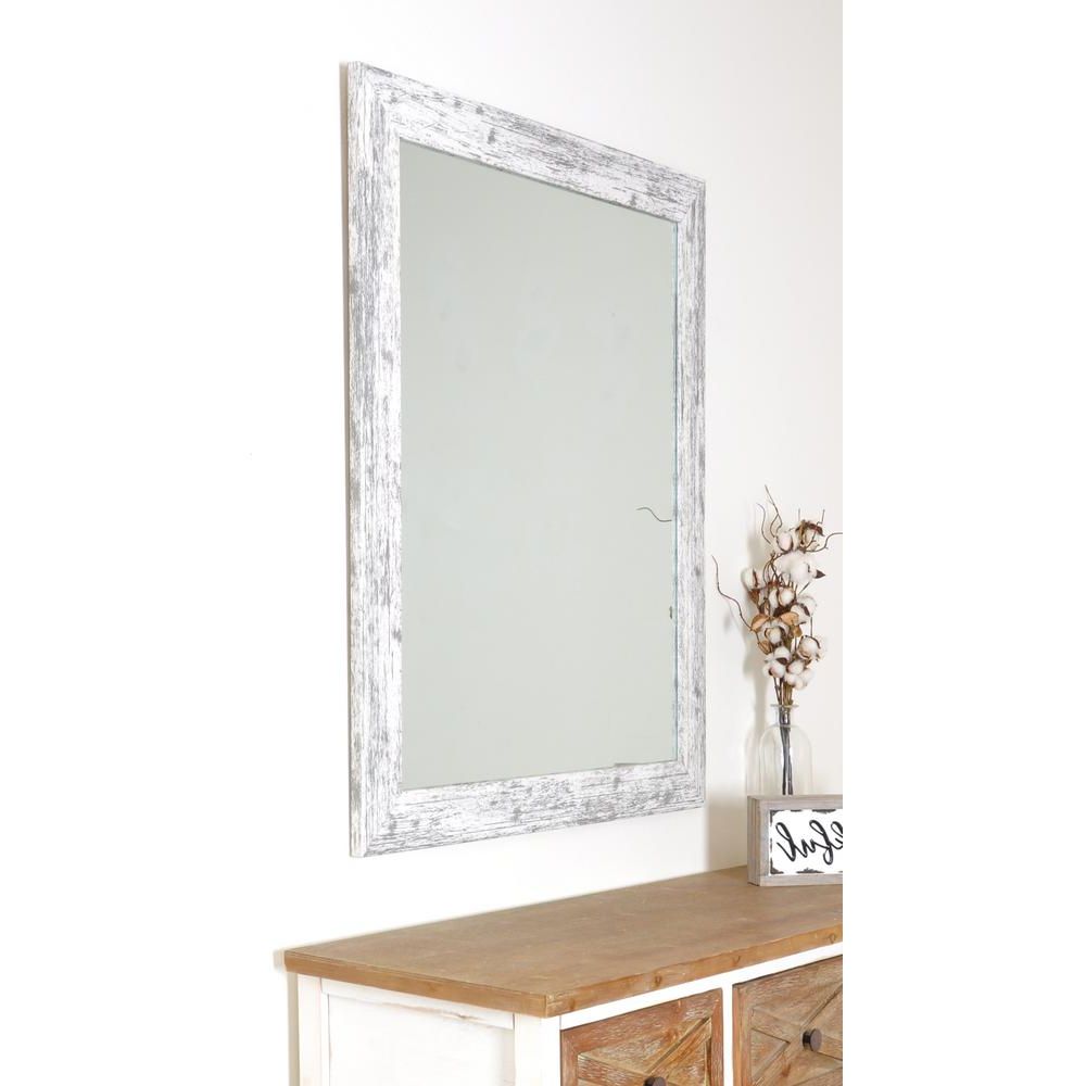 Fashionable White Decorative Vanity Mirrors Within Brandtworks Distressed 32 In. W X 32 In (View 10 of 15)