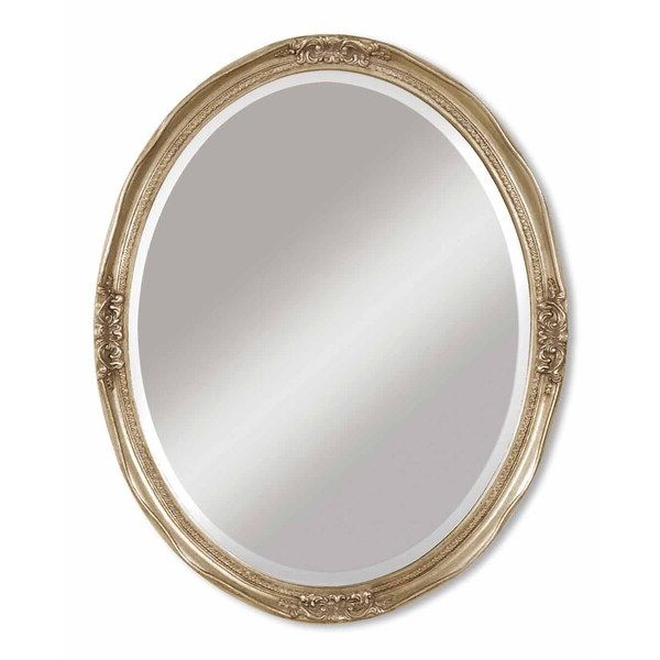Favorite Antique Silver Oval Wall Mirrors Regarding Uttermost Newport Antique Silver Leaf Framed Beveled Oval Mirror (View 1 of 15)