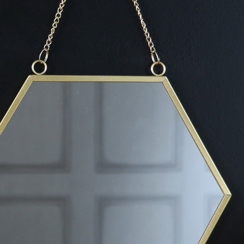 Favorite Gold Hexagon Wall Mirrors Throughout Vintage Gold Hexagonal Wall Mirror – Windsor Browne (View 9 of 15)