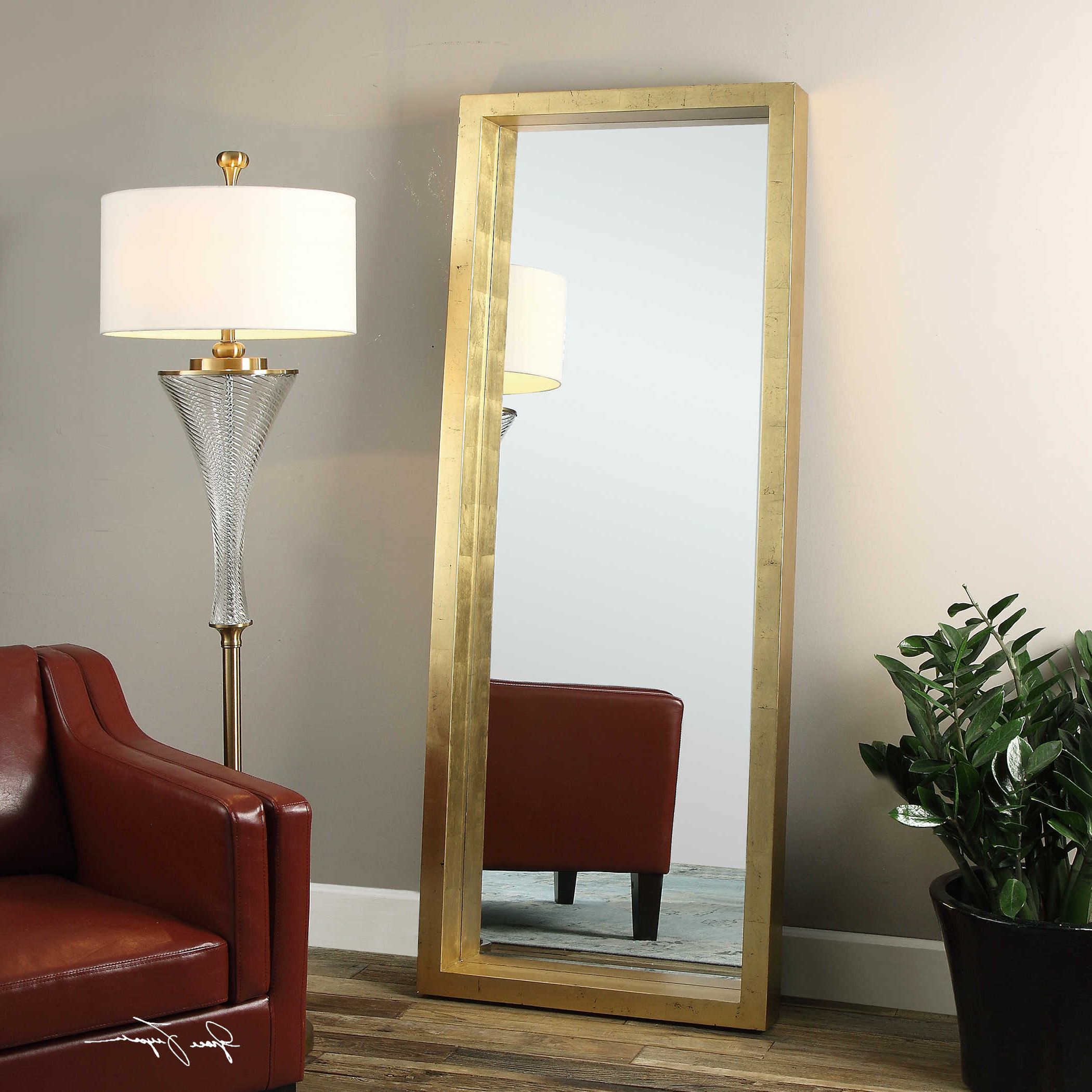Favorite Gold Leaf Floor Mirrors Inside Extra Large Gold Wall Floor Dressing Leaner Mirror Xl 75"  (View 10 of 15)
