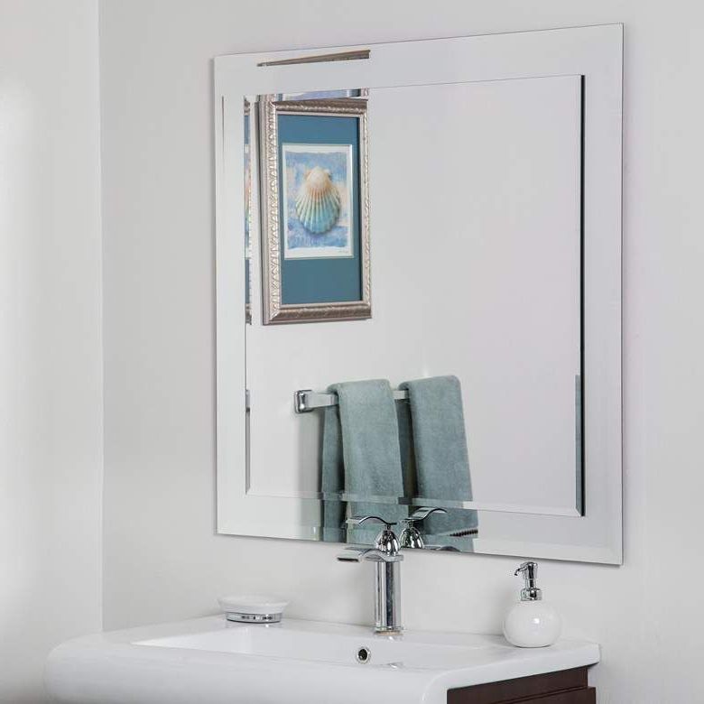 Frameless Cut Corner Vanity Mirrors Throughout Fashionable St (View 3 of 15)