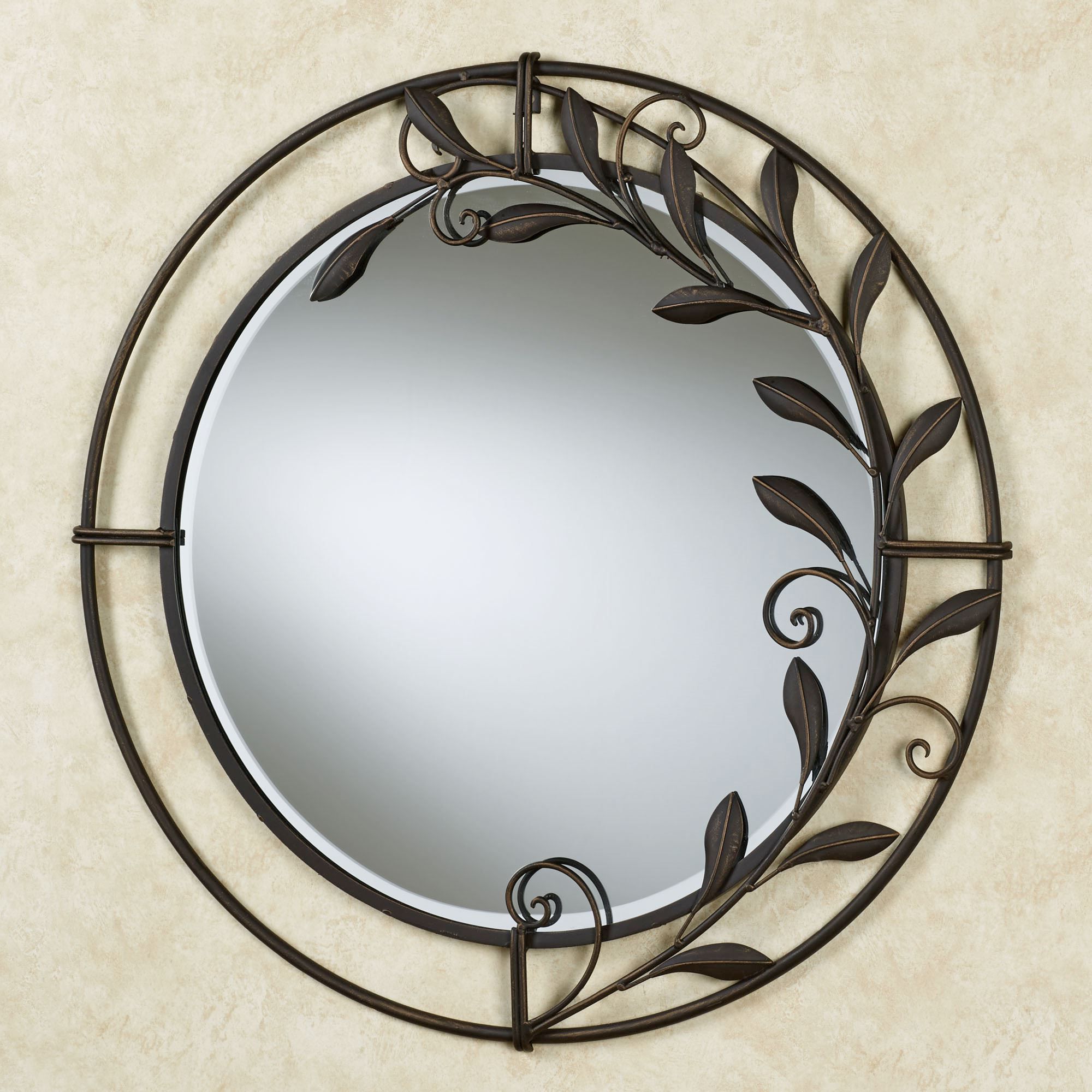 Galeazzo Round Mirror Antique Bronze Pertaining To Preferred Woven Bronze Metal Wall Mirrors (View 5 of 15)