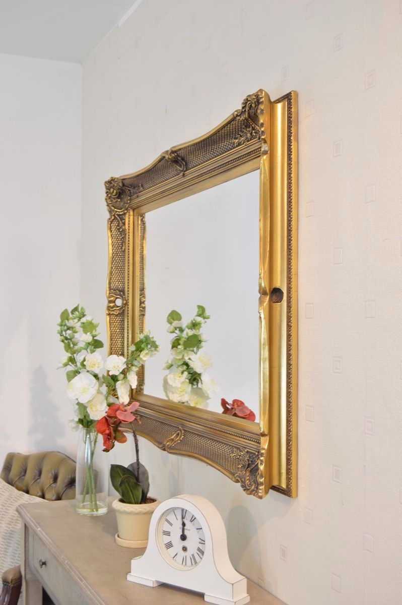 Gold Metal Framed Wall Mirrors Pertaining To Current Extra Large Antique Style Gold Ornate Wood Wall Mirror 4ft X 3ft (View 5 of 15)