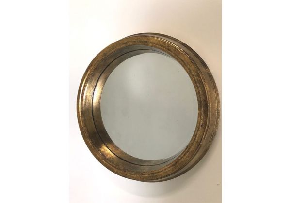 Gold Rounded Corner Wall Mirrors Inside Latest Large Gold Round Metal Wall Mirror (View 6 of 15)