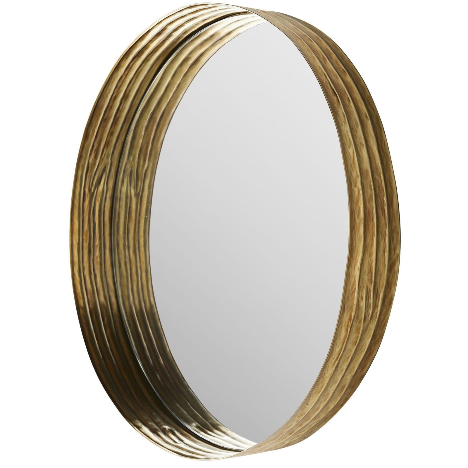 Gold Rounded Edge Mirrors Pertaining To Most Recently Released Round Gold Wall Mirror – Antique Brass Round Decorative Wall Mirror (View 4 of 15)