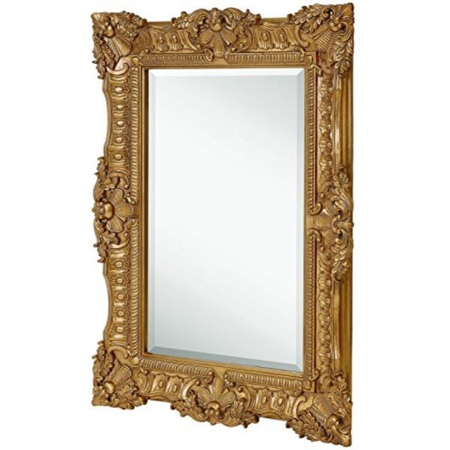Hamilton Hills Large Ornate Gold Baroque Frame Mirror Aged Luxury With Regard To Most Recent Aged Silver Vanity Mirrors (View 5 of 15)