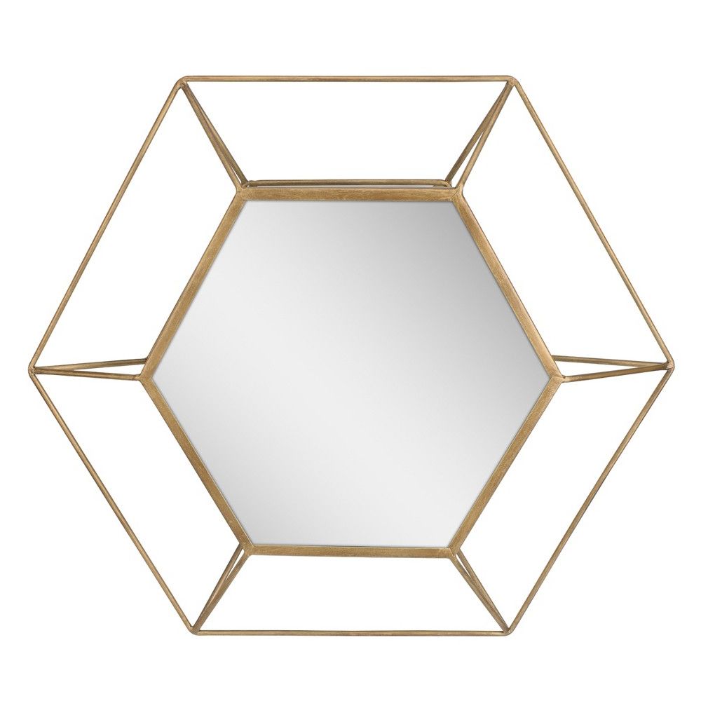 Hexagon Mirror Gold 24 X 21 – Stonebriar Collection (View 7 of 15)