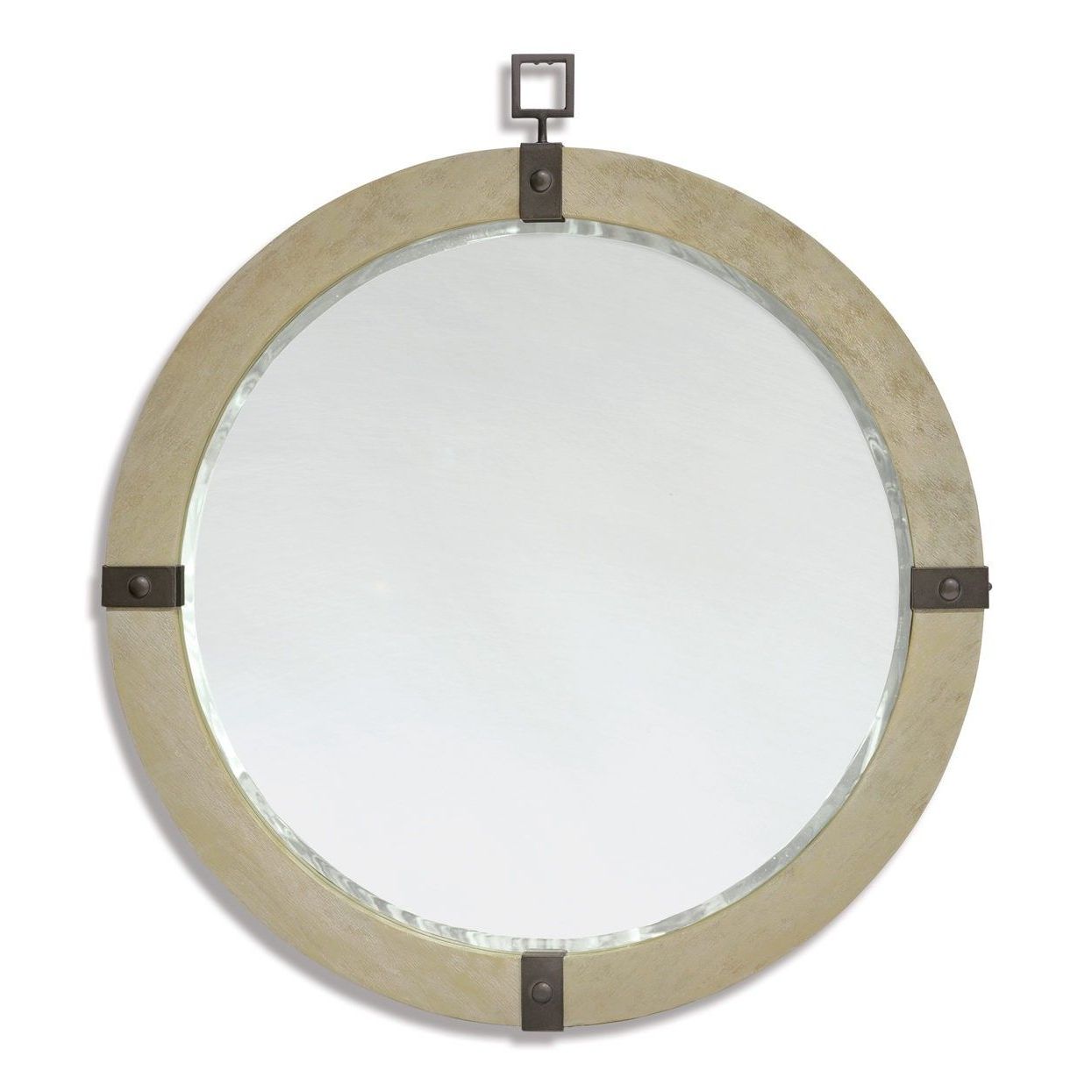 Jagged Edge Round Wall Mirrors For Recent Palecek Brockton Round Mirror (View 10 of 15)