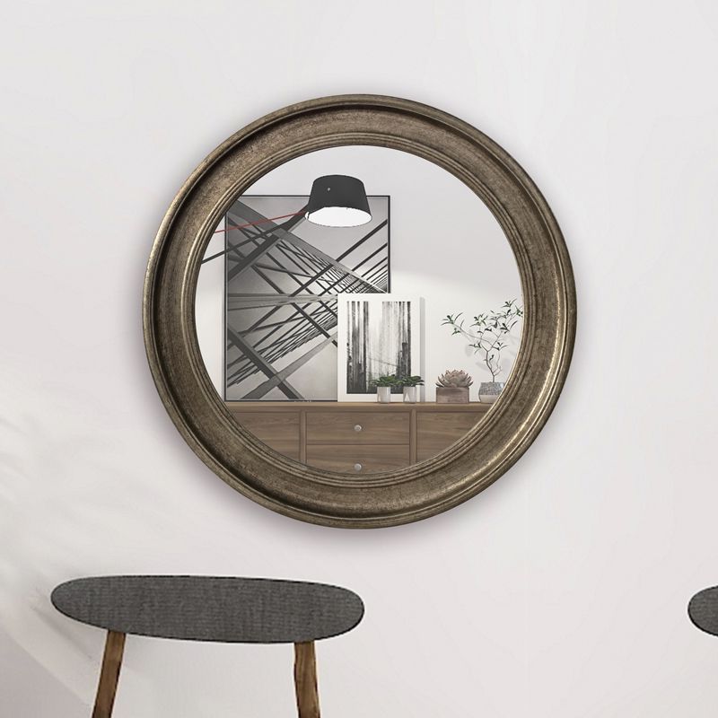 Large Floor Mirror, Home Decor Inside Antique Silver Round Wall Mirrors (View 5 of 15)