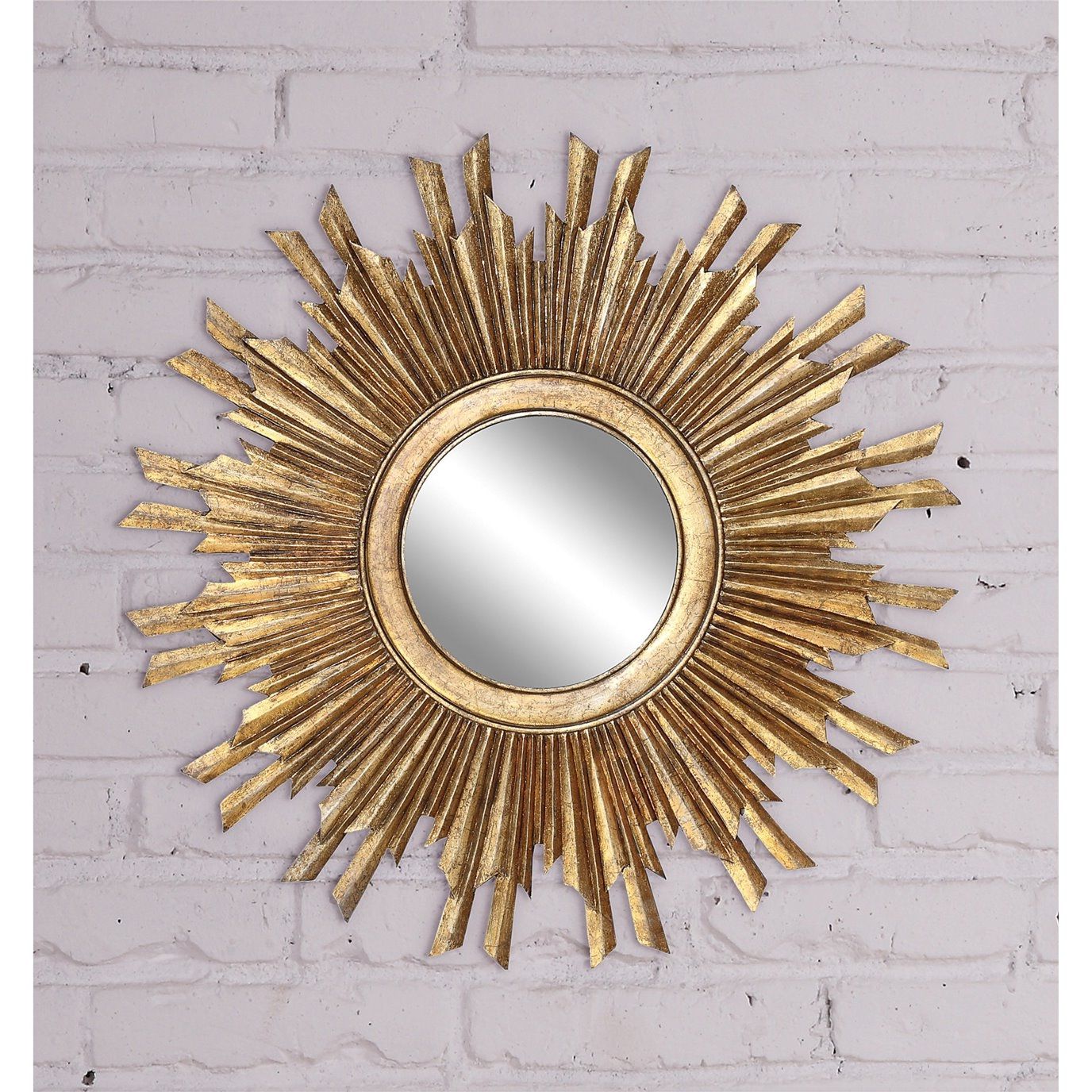 Large Gold Sunburst Mirror – Ideas On Foter With Regard To Well Known Leaf Post Sunburst Round Wall Mirrors (View 14 of 15)