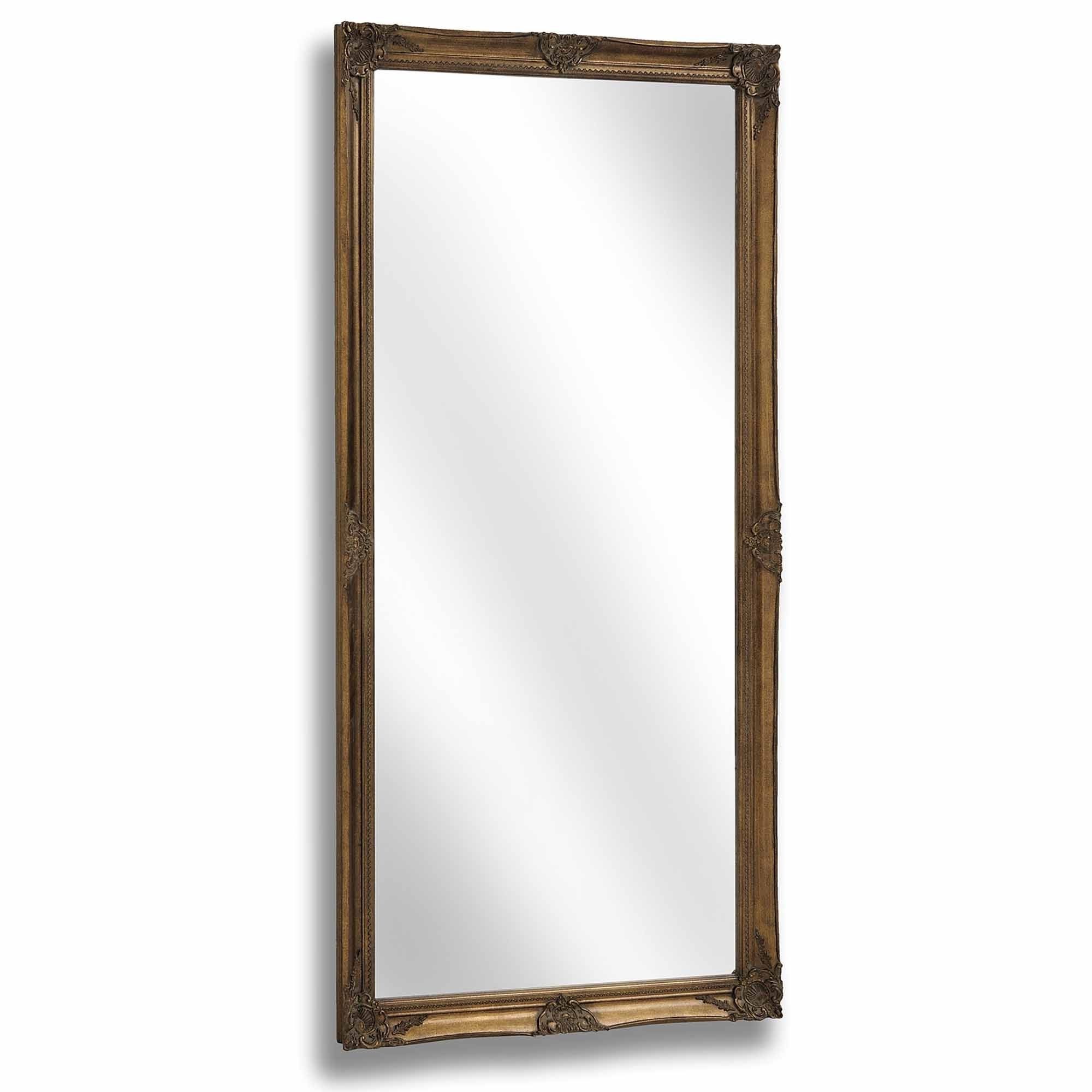 Large Rectangular Antique French Style Gold Mirror (View 15 of 15)