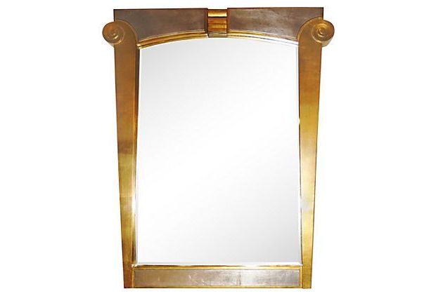 Latest Gold Curved Wall Mirrors With Regard To Dramatic Gold And Silver Leaf Framed Beveled Mirror (View 11 of 15)