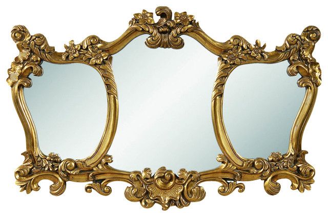 Latest Gold Leaf And Black Wall Mirrors Inside Donatella Antique Gold Leaf Wall Mirror – Traditional – Mirrors – (View 8 of 15)