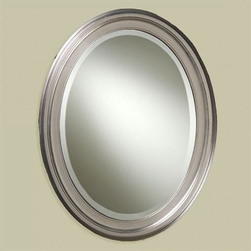 Loree Brushed Nickel Wall Mirror , Brushed Nickel In  (View 1 of 15)
